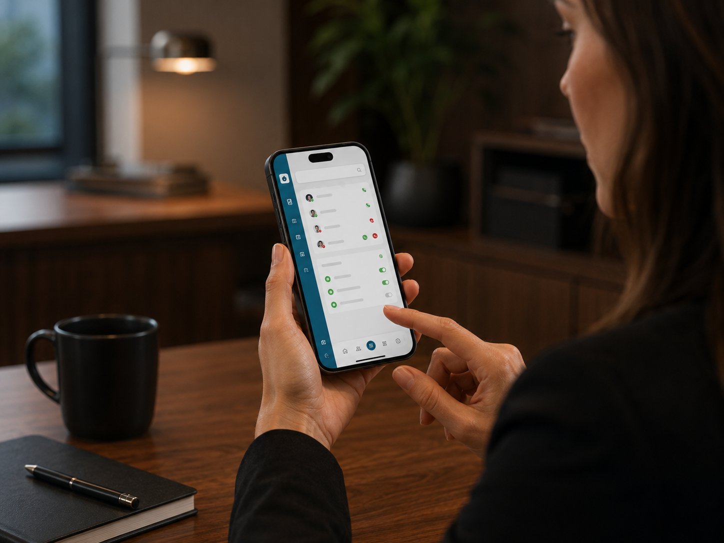 Telavox-appen med växel och abonnemang samlat