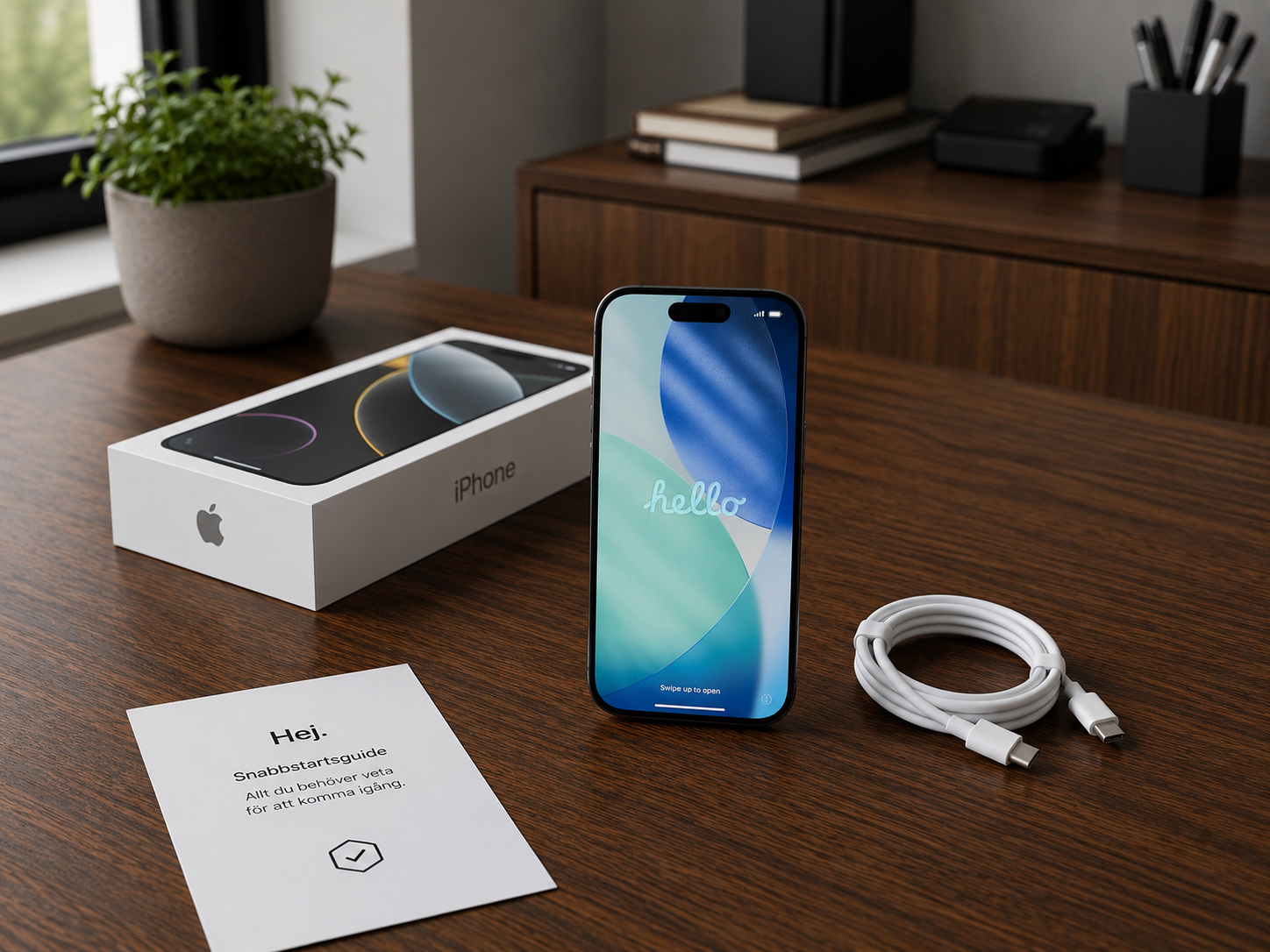 iPhone konfigurerad och redo att användas när medarbetaren får den