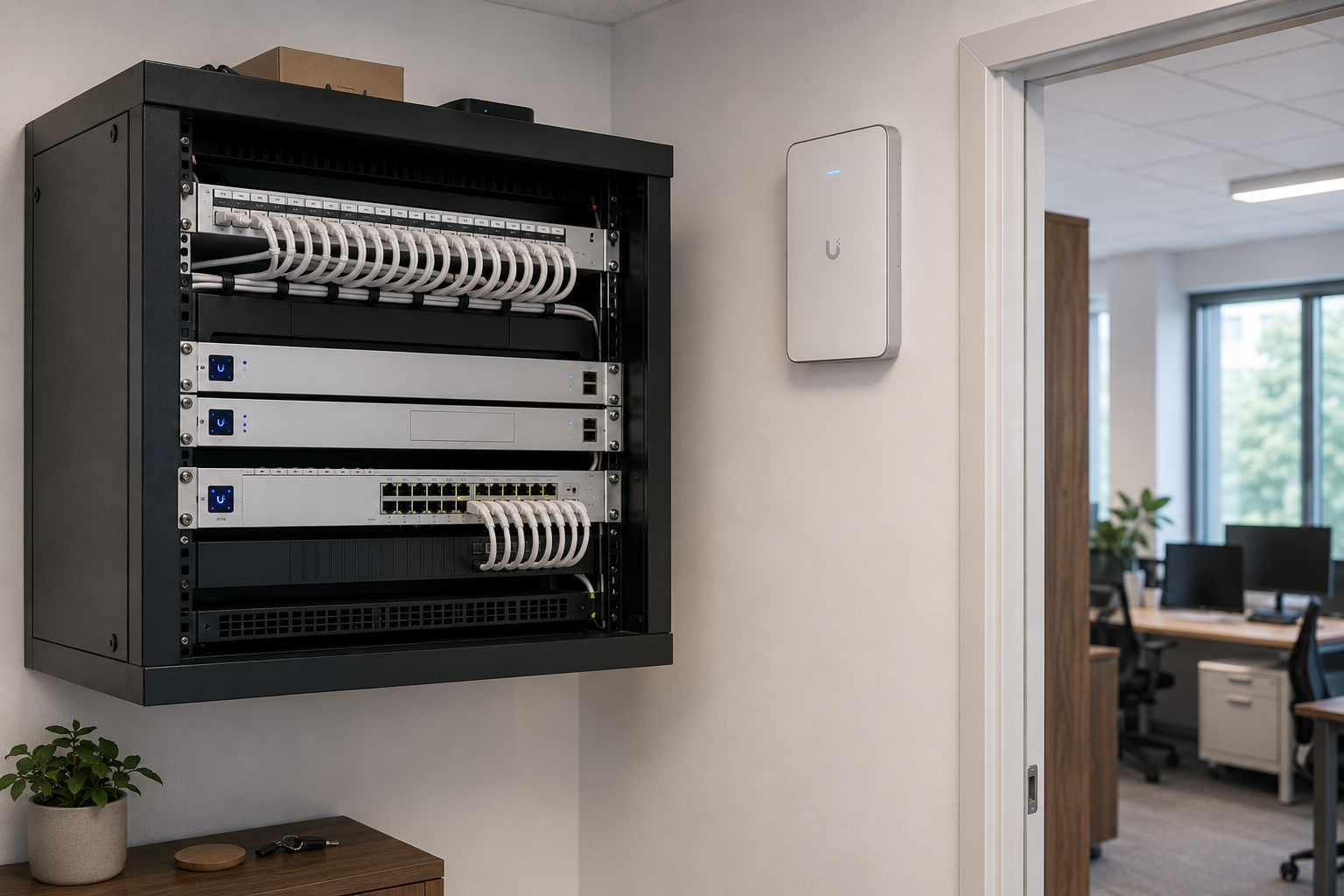 Nätverksinstallation med Ubiquiti UniFi hos företag i Karlstad