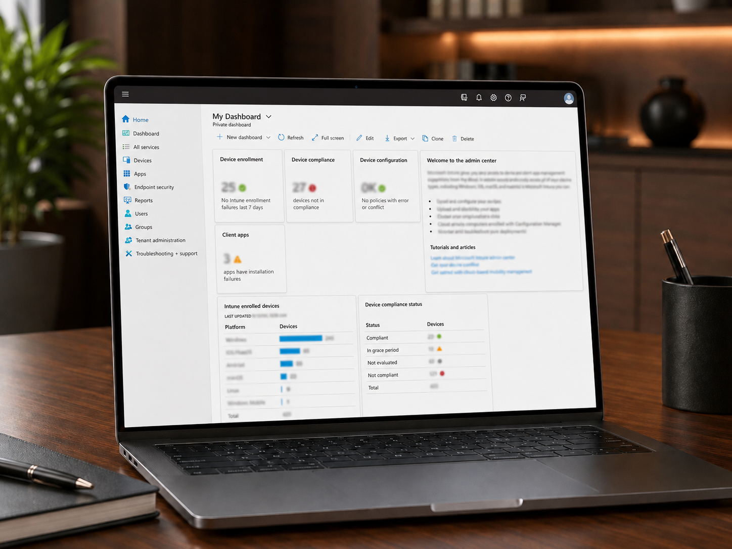 Enhetshantering med Microsoft Intune i Business Premium